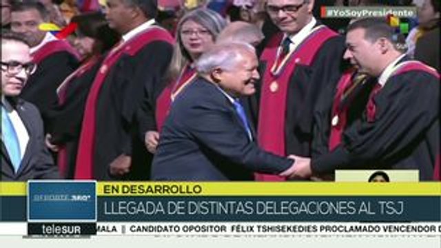 Arriba al TSJ pdte salvadoreño a presenciar asunción de Nicolás Maduro