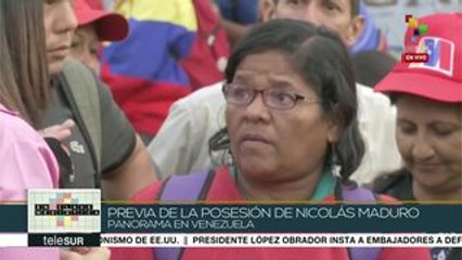 Acompañan venezolanos al pdte. Maduro en su juramentación