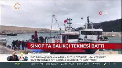 Sİnop'ta balıkçı teknesi battı