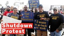 Government Workers Protest Trump's Border Visit: 'We Want To Work, Stop The Shutdown'