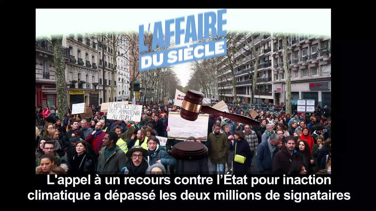Climat: 2 millions de soutiens à un recours contre l'Etat