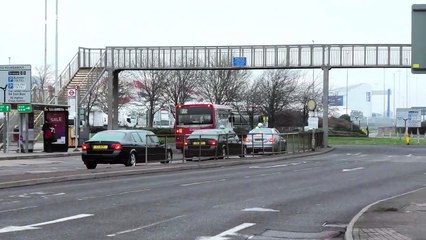 Police escort Japan PM Shinzo Abe through London on UK visit