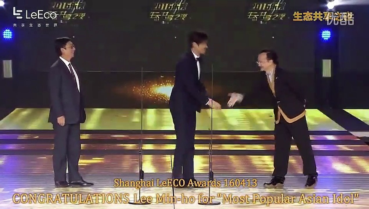 李敏镐_唐嫣同台受赏_被封亚洲最受欢迎偶像奖_160413