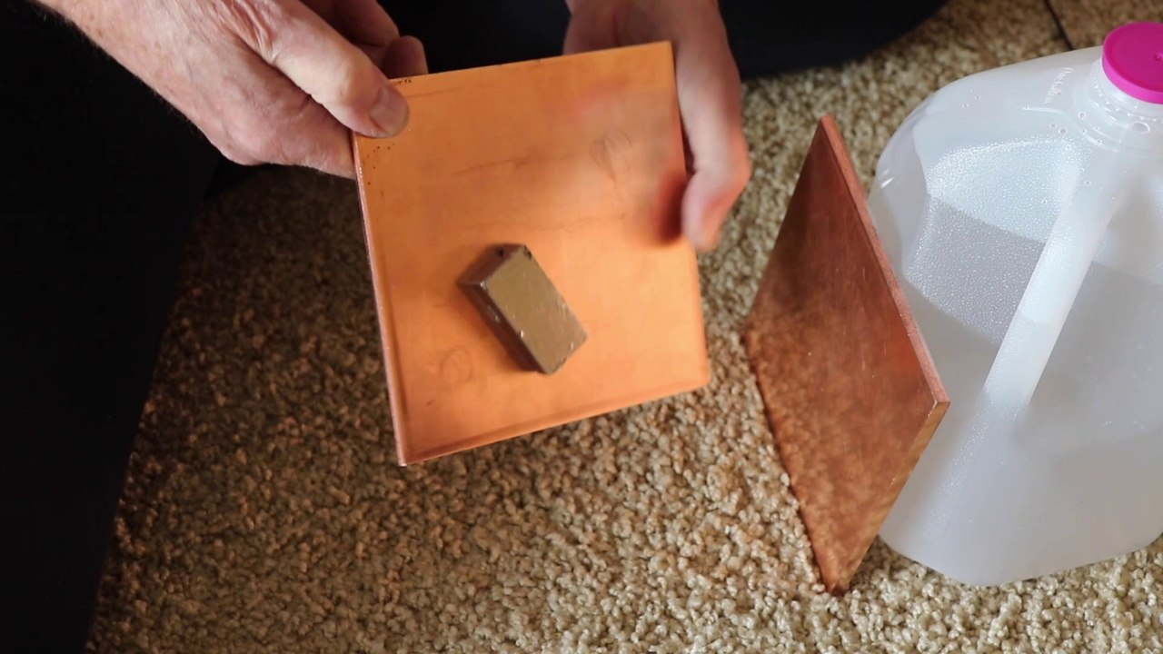 Watch the strange effect copper has on a magnet.