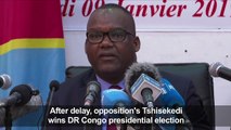 Celebrations as opposition's Tshisekedi wins DR Congo election