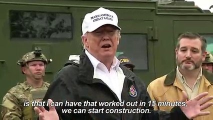 Trump pushes wall plan in US-Mexico border visit