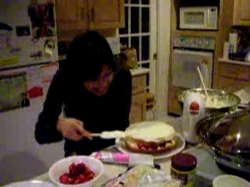 Steph making cake