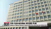 South Korea's Ministry of National Defense to spend 242 billion U.S. dollars for its five-year defense plan