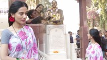 Thackeray Film: Amrita Rao visits Shivaji Park in her Meenatai Thackeray Avatar | FilmiBeat