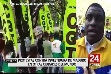 Venezolanos protestaron alrededor del mundo contra investidura de Maduro