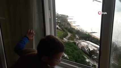 4 Yaşındaki Çocuk Pencereden Martıları Eliyle Besliyor
