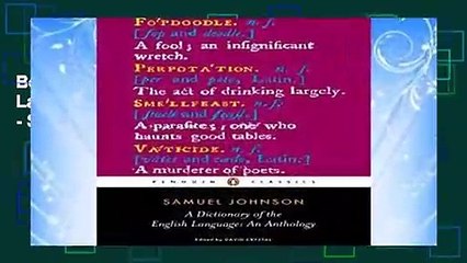 Best product  A Dictionary of the English Language: an Anthology (Penguin Classics) - Samuel Johnson