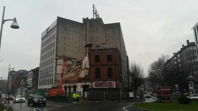 Charleroi-Démolition Ancien sex-shop-Boulevard Tirou