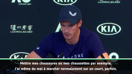 Open d'Australie - Murrray : ''Je souffre même en mettant mes chaussures''