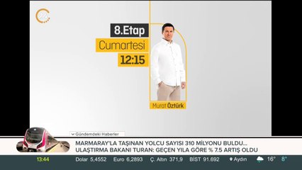 8. Etap cumartesi 12:15'te