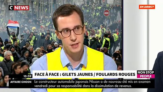 Morandini Live: Moment de tension en direct pour le premier face-à-face entre gilet jaune et foulard rouge ce midi - VIDEO