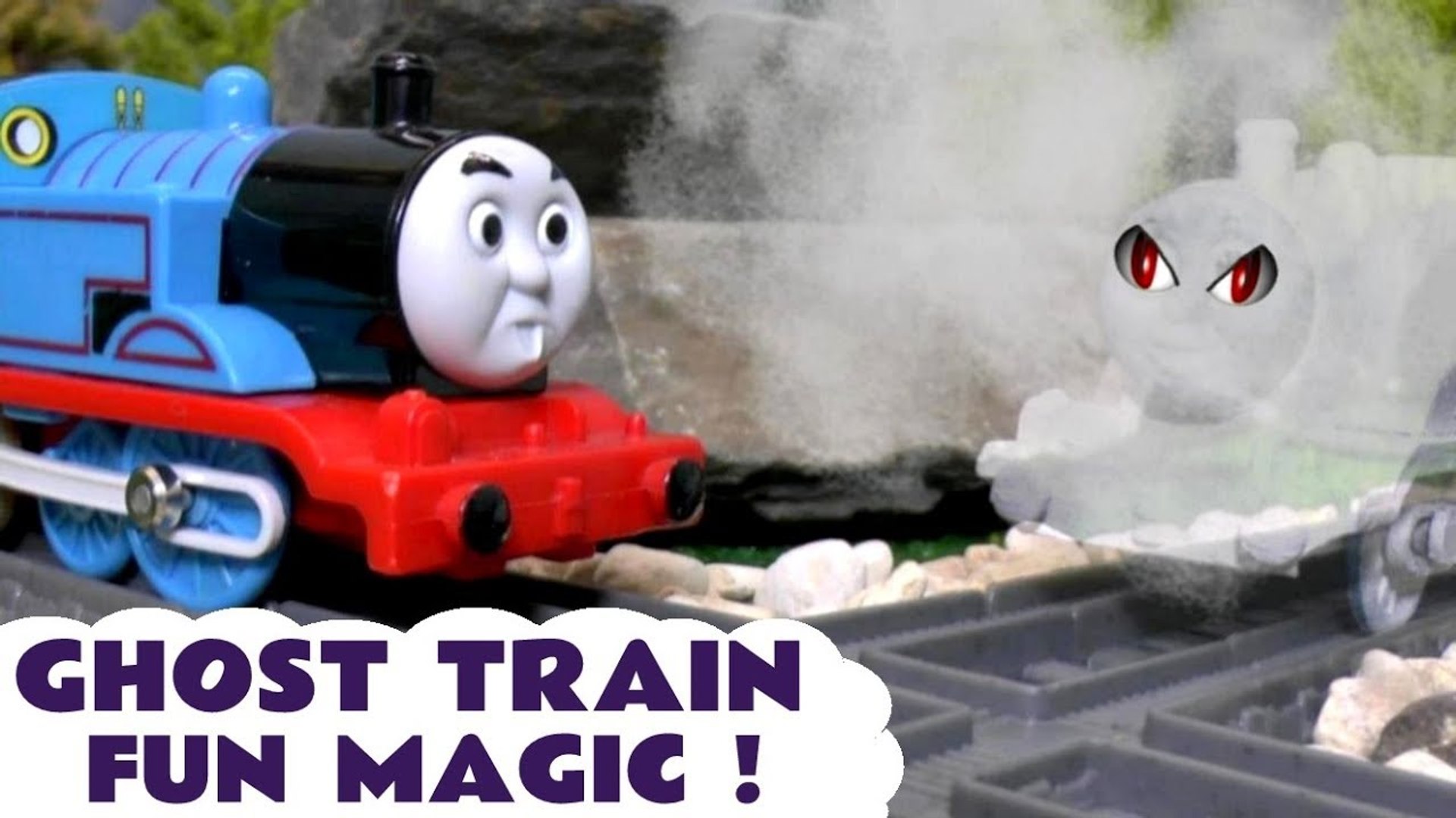 Thomas and Friends Ghost Train Prank Spooky Toy Train Magic Story Video -  Percy from Thomas the Tank Engine sees a spooky ghost, and crashes! Who is  the ghost toy train? A