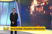 Chosica: bus interprovincial se incendia en plena Carretera Central
