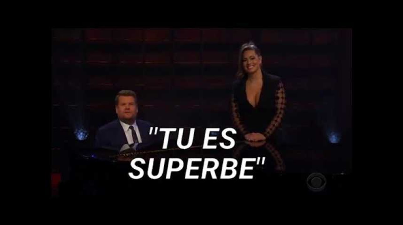 Ashley Graham et James Corden chantent pour dir...
