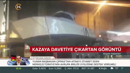 Kazaya davetiye çıkaran görüntüler böyle kaydedildi
