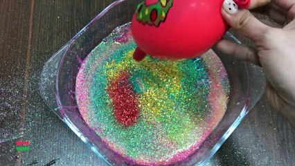 MAKING SLIME WITH CHRISTMAS BALLOONS || CHRISTMAS SLIME CHALLENGE || MOST SATISFYING SLIME VIDEO
