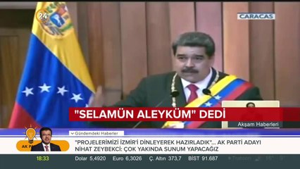 Maduro, Cumhurbaşkanı Yardımcısı Oktay'ı  "Selamünaleyküm" diyerek selamladı