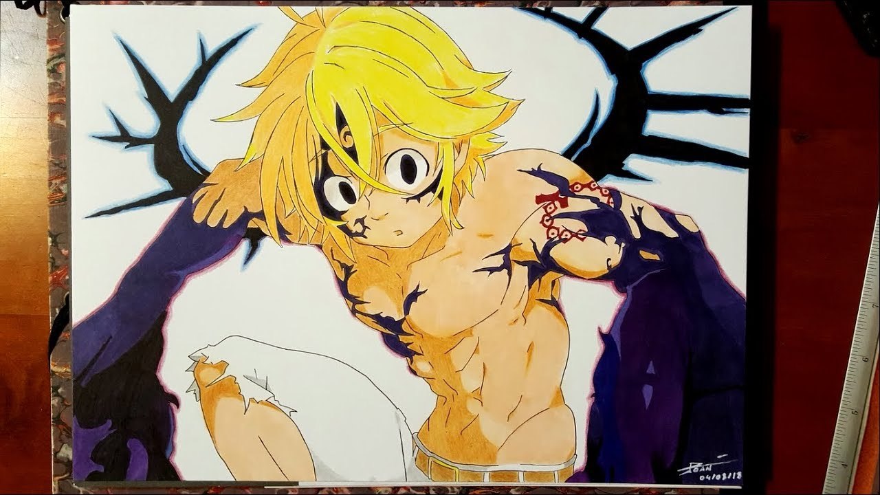 Drawing Meliodas Demon - Nanatsu no Taizai (Seven Deadly Sins)