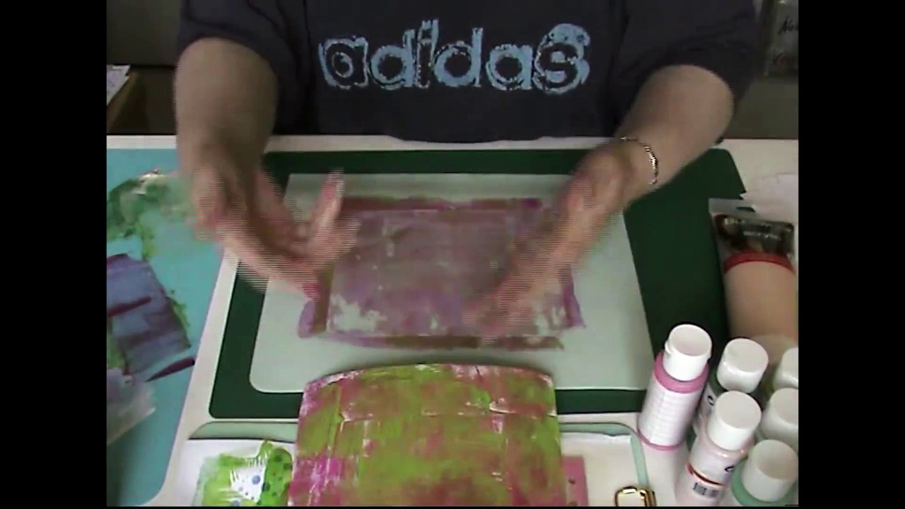 Tuto - Gel Press "Mixed média / Scrapbooking"