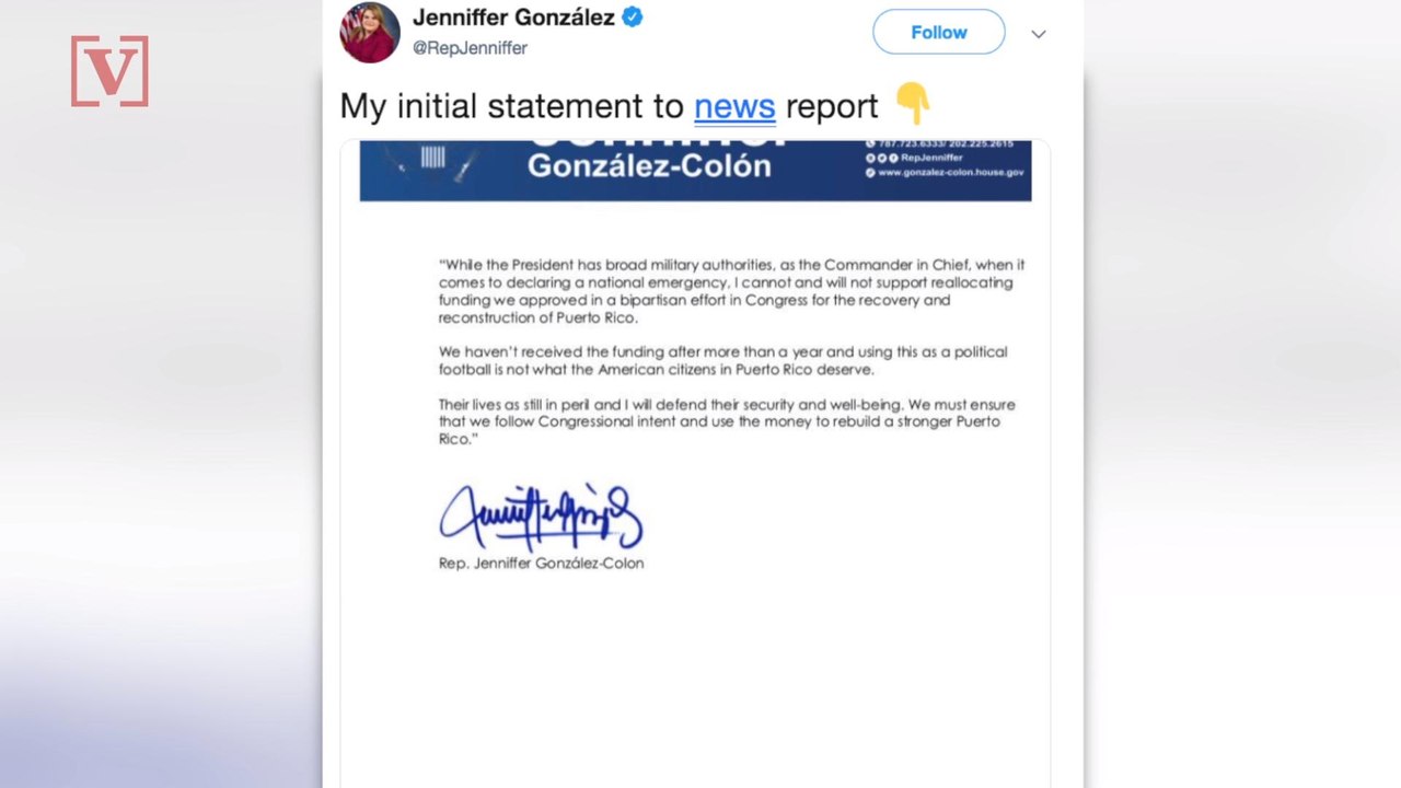 Puerto Rico Governor Fires Back at Trump Over Possible Use of Disaster Aid to Fund Border Wall