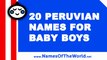20 Peruvian names for baby boys - the best baby names - www.namesoftheworld.net