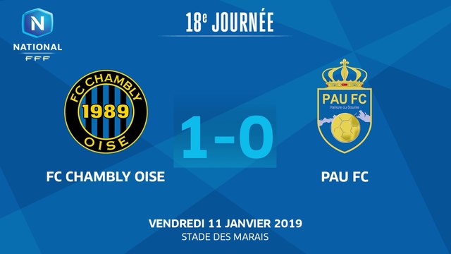 J18 : FC Chambly – Pau FC (1-0), le résumé