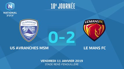 J18 : US Avranches - Le Mans FC (0-2), le résumé