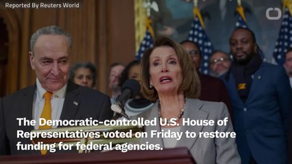 U.S. House Passes Bill To Reopen Some Agencies Shut Down In A Wall Fight