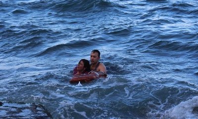 Denizde korku dolu anlar