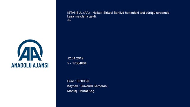 Halkalı-Sirkeci Banliyö hattında kaza - Çarpışma Anı - İSTANBUL