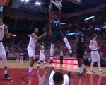 Harden feeds House Jr for big dunk