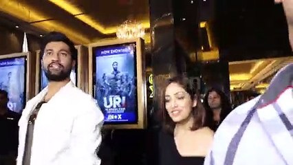 Vicky Kaushal and Yami Gautam Hosting URI Movie Screening