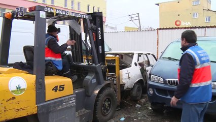 Osmangazi’de Hurda Araç Temizliği