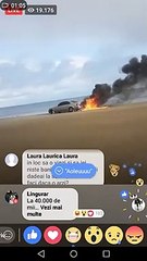 حرق سيارته المرسيدس في بث مباشر على فيسبوك بسبب اللايكات !
