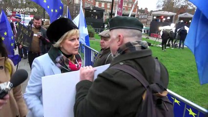 MP Anna Soubry welcomes 'Brexiteers' at Parliament on vote day