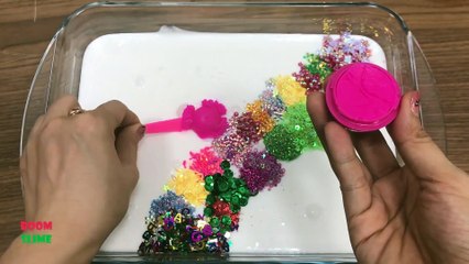 MIXING RANDOM THINGS INTO GLOSSY SLIME | SLIME SMOOTHIE |