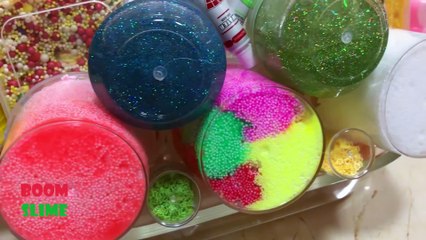 MIXING CLAY INTO FLOAM SLIME| SLIMESMOOTHIE | SATISFYING SLIME VIDEO |