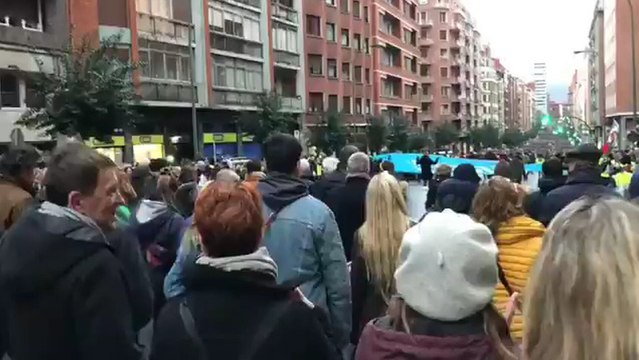 Arnaldo Otegi, en la marcha a favor de los presos terroristas de ETA.
