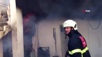 Ceylanpınar’da bir ev alev alev yandı