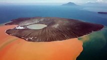 Les images aériennes du volcan Krakatau en indonésie : sublime