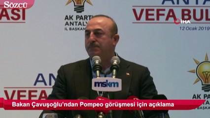 Bakan Çavuşoğlu’ndan Pompeo görüşmesi için açıklama