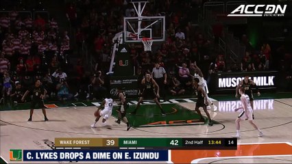 Miami's Chris Lykes Gets Saucy On Dime To Ebuka Izundu