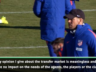 My views on transfers are meaningless - Simeone