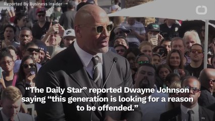 Dwayne Johnson Denies Interview Where He Says New Generation Easily Offended