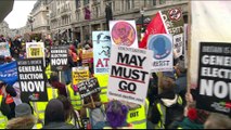 Protesters march ahead of voting on Brexit deal in UK Parliament